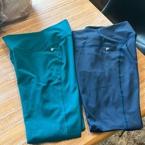 2 pairs of full length Fabletic PowerHold leggings